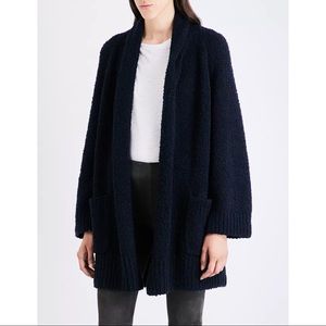vince textured open cardigan